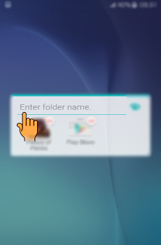 How to create Folder on the apps screen in Samsung Galaxy J5(SM-J500F)?