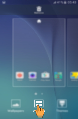 How to add Widgets to the home screen in Samsung Galaxy J5(SM-J500F)?