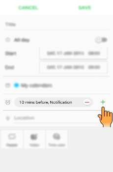 How to add event in S Planner in Samsung Galaxy J Series?