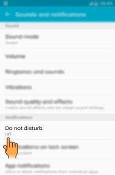 How to activate Do Not Disturb mode in Samsung Galaxy J7(SM-J700F)?