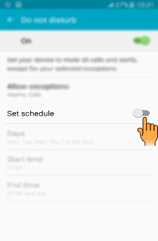 How to activate Do Not Disturb mode in Samsung Galaxy J7(SM-J700F)?