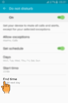 How to activate Do Not Disturb mode in Samsung Galaxy J7(SM-J700F)?