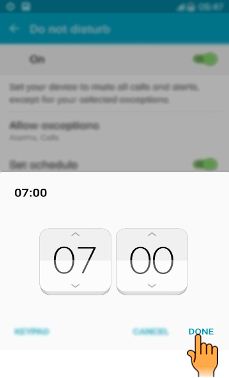 How to activate Do Not Disturb mode in Samsung Galaxy J7(SM-J700F)?
