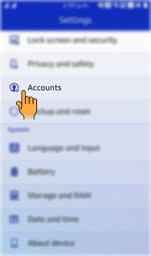 How to create Samsung account in Samsung Z3(SM-Z300H)?