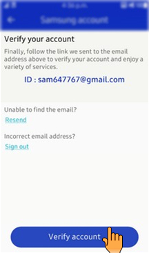 How to create Samsung account in Samsung Z3(SM-Z300H)?
