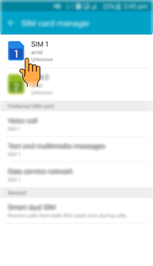 How to change the Display Name of SIM card in Samsung Galaxy On7(SM-G600FY)?