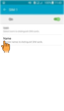 How to change the Display Name of SIM card in Samsung Galaxy On7(SM-G600FY)?