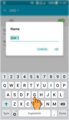 How to change the Display Name of SIM card in Samsung Galaxy On7(SM-G600FY)?