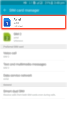 How to change the Display Name of SIM card in Samsung Galaxy On7(SM-G600FY)?