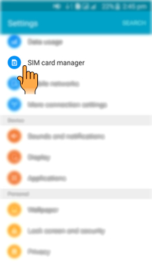 How to change the Display Name of SIM card in Samsung Galaxy On7(SM-G600FY)?