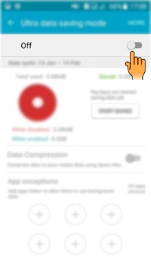 How to enable Ultra data saving mode in Samsung Galaxy On7(SM-G600FY)?