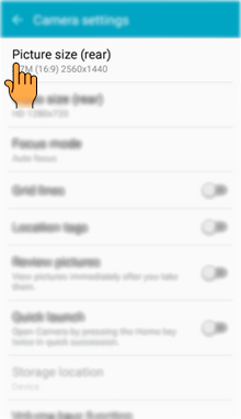 How to use Camera settings in Samsung Galaxy J2(SM-J200G)?