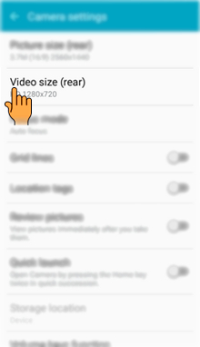 How to use Camera settings in Samsung Galaxy J2(SM-J200G)?