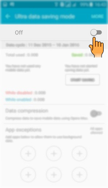 How to enable Ultra Data Saving Mode in Samsung Galaxy J2(SM-J200G)?