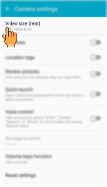 How to use Camera settings in Samsung Galaxy A7-2016(SM-A710FD)?