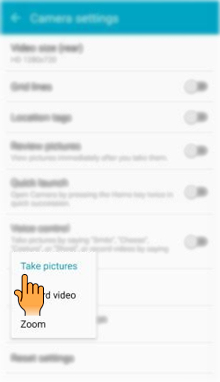 How to use Camera settings in Samsung Galaxy A7-2016(SM-A710FD)?
