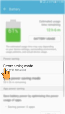 How to enable Power saving mode in Samsung Galaxy J2-2016(SM-J210F)?