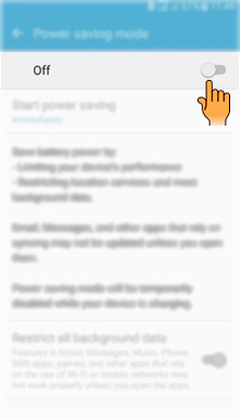 How to enable Power saving mode in Samsung Galaxy J2-2016(SM-J210F)?