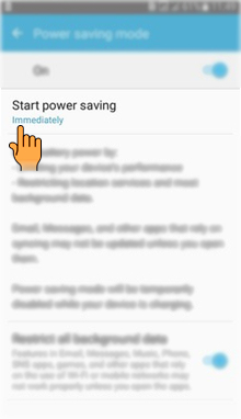 How to enable Power saving mode in Samsung Galaxy J2-2016(SM-J210F)?
