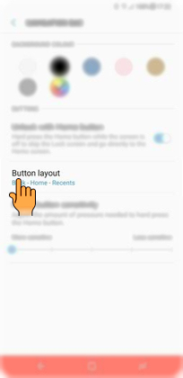 Bagaimana cara mengubah layout Soft Button di Samsung Galaxy S8+ (SM G955)?