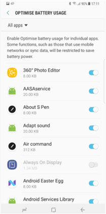Why Battery Usage Time tends to be lesser than the older devices in Samsung smart phone?