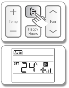 Adjusting the air-flow direction in a split AC