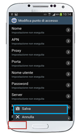 Premere poi sul tasto Menu e selezionare Salva