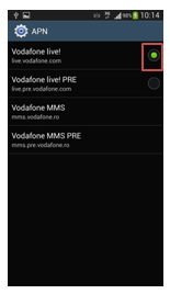 Selezionare il nuovo profilo/il profilo modificato