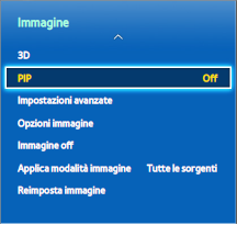 Menu Immagine PIP