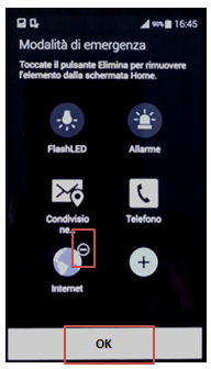 Premi su OK per completare