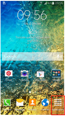 Icona Applicazioni nel Samsung Galaxy Note