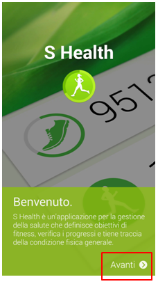Schermata S Health