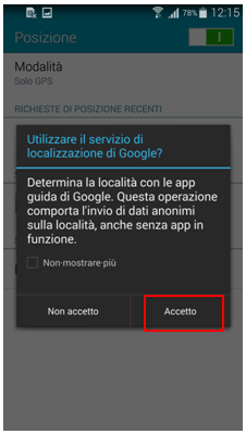 Termini attivazione localizzazione