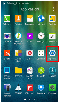Vai nelle impostazioni del telefono