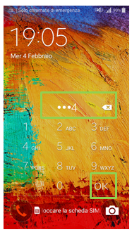 Schermata nuova SIM