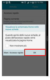 Premi su ok