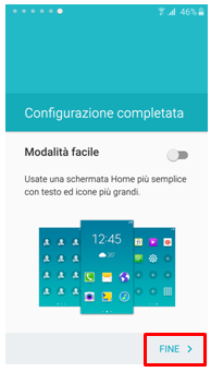 configurazione completata