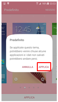 predefinito applica