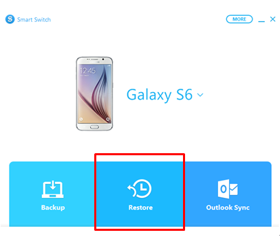 Premi su Restore