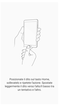Dopo che hai premuto su Conferma, dovrai premere più volte sul tasto centrale per registrare l'impronta1