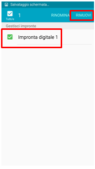 Una volta inserita l`impronta avrai accesso alle impronte registrate2