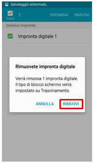 Da qui puoi rimuoverle dopo averle selezionate