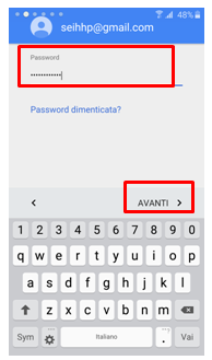 Passwrod avanti