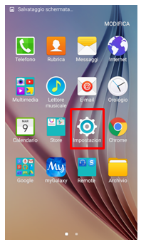 Seleziona Impostazioni
