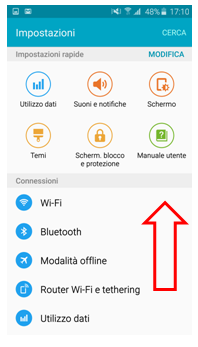 Seleziona dall'elenco Backup e Ripristino