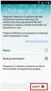 Backup e ripristino