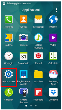 Seleziona Impostazioni