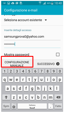 Come configuro la mia posta elettronica su Galaxy S5
