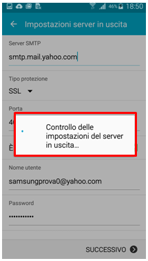 Come configuro la mia posta elettronica su Galaxy S5
