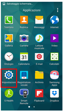 Seleziona Impostazioni